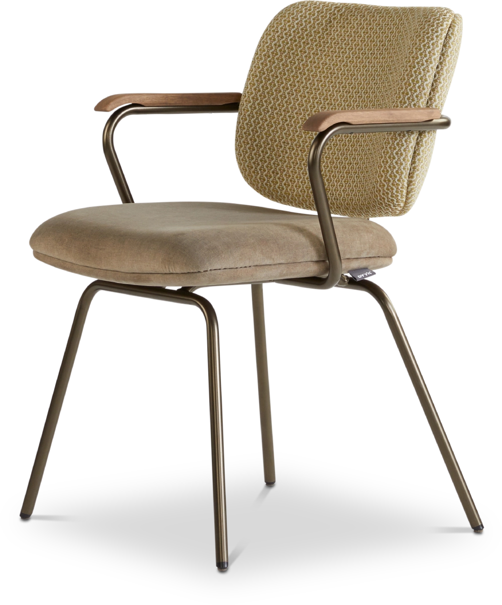 Stoel Kobe duo-stof met arm